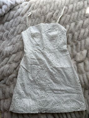 Urban Outfitters White Eyelet Mini Dress with Spaghetti Straps
